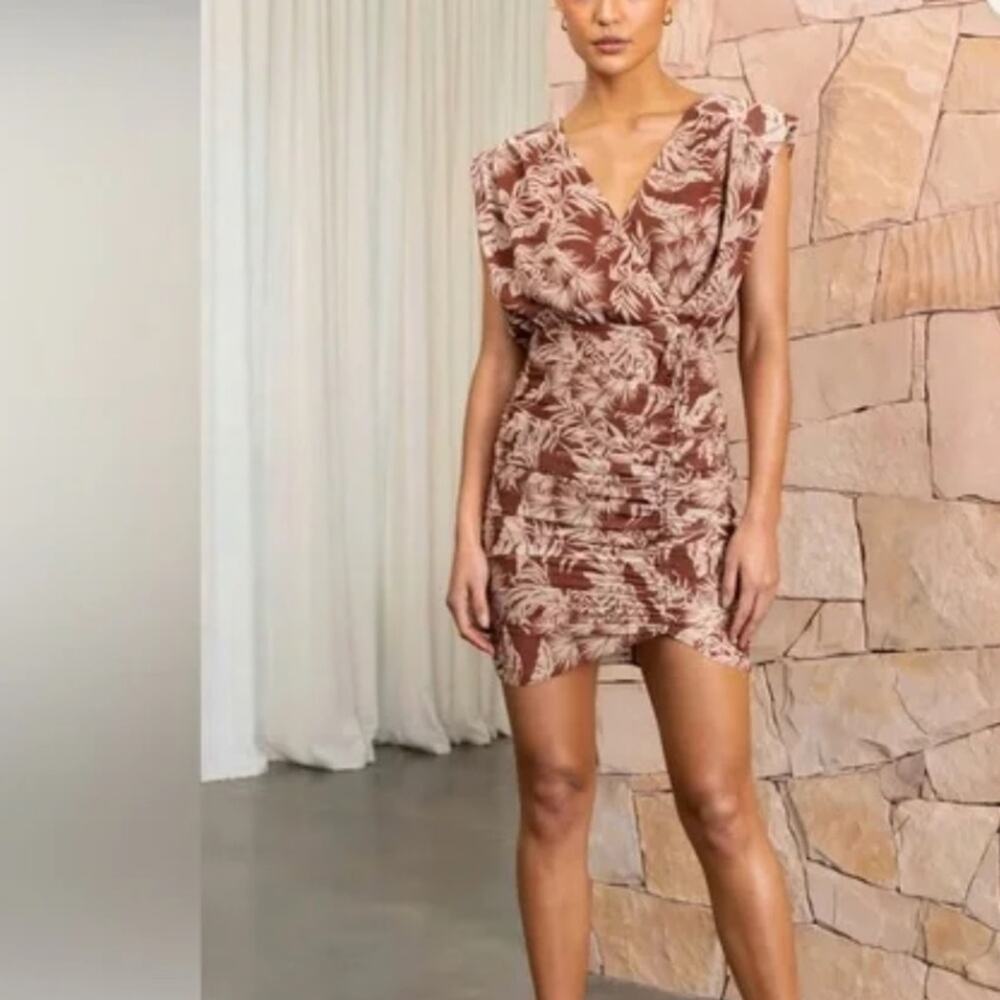 Misha Ornella Mini Dress in Tropical Print